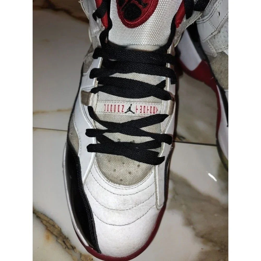 Men's Jordan Jumpman Two Trey White Black Red Size 13 Style #DO1925-106